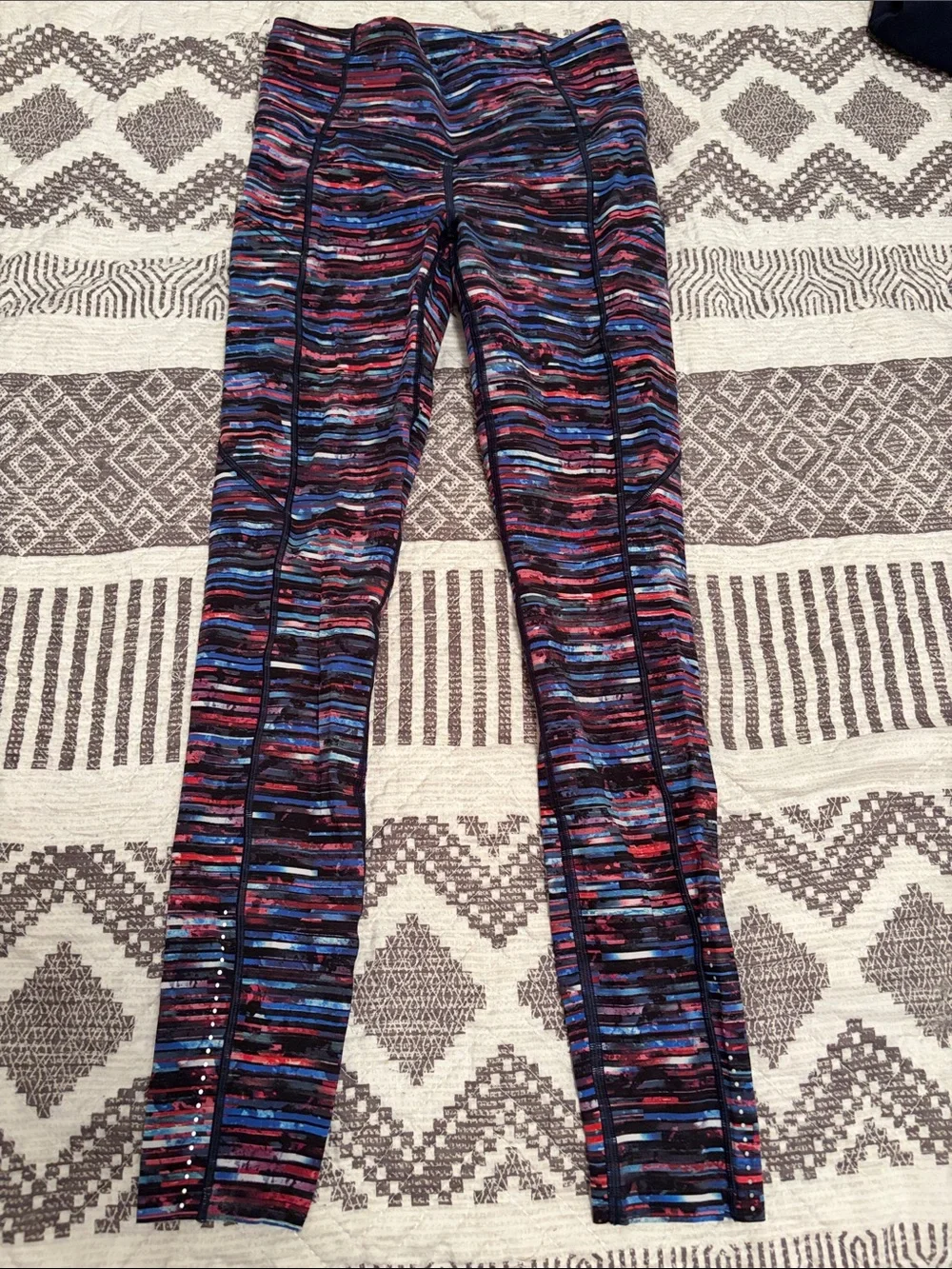Lululemon Multicolor Striped Active Leggings SIZE 4
